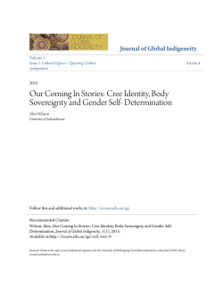 Cree Identity, Body Sovereignty and Gender Self