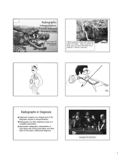 Radiographic Interpretation: Radiographs in Diagnosis