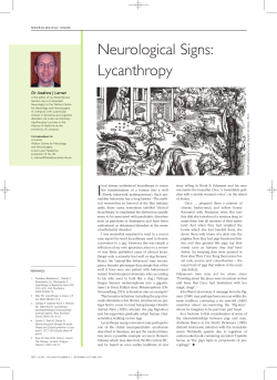 Neurological Signs: Lycanthropy
