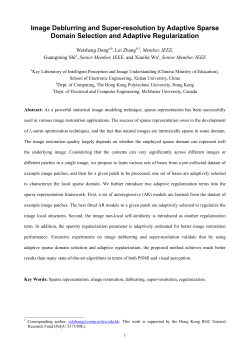 Image Deblurring and Super-resolution by Adaptive Sparse Domain