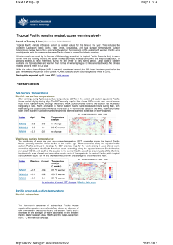 ENSO Wrap-Up - Bureau of Meteorology