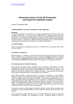 Chemicals Used in Crude Oil Production and Impact for