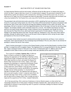 Document 4 MILITARY EFFECTS OF THE MEIJI RESTORATION As