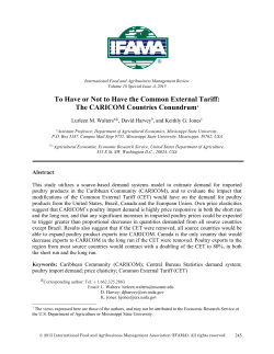 To Have or Not to Have the Common External Tariff