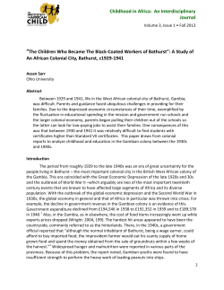 Childhood in Africa: An Interdisciplinary Journal &ldquo;The Children Who