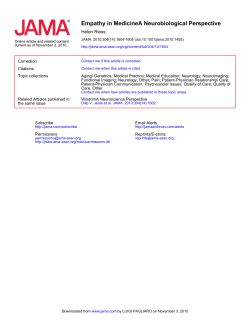 Empathy in MedicineA Neurobiological