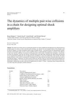 The dynamics of multiple pair-wise collisions in a chain for
