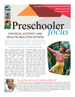 physical activity and health-‐related fitness