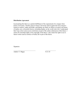 Honors Thesis - Emory University