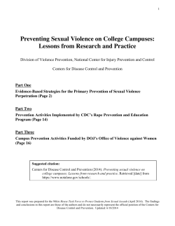 Preventing Sexual Violence on College Campuses: Lessons from
