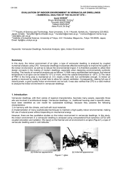 EVALUATION OF INDOOR ENVIRONMENT IN VERNACULAR