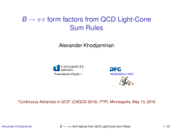 B form factors from QCD Light