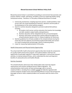 Blessed Sacrament School Wellness Policy