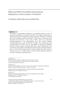DNA and RNA Pyrimidine Nucleobase Alkylation at the Carbon