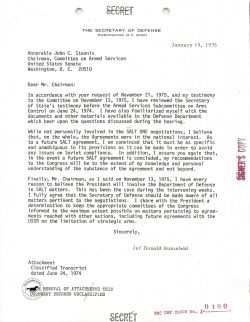 1976-01-19 To John Stennis re SALT