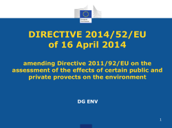 DIRECTIVE 2014/52/EU of 16 April 2014