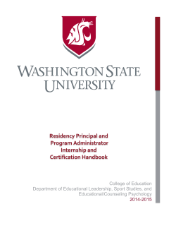 Certification 2014-2015 - College of Education