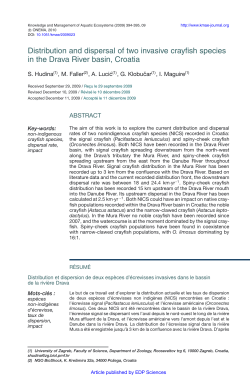 - Knowledge and management of aquatic ecosystems