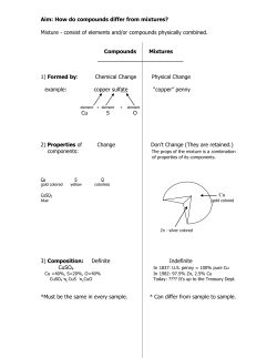 How do compounds differ from mixtures?