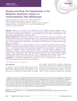 Obesity and body fat classification in the metabolic syndrome