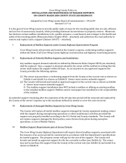 Mailbox Support Policy