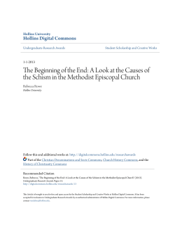 The Beginning of the End: A Look at the Causes of the Schism in the
