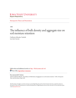 The influence of bulk density and aggregate size on soil moisture