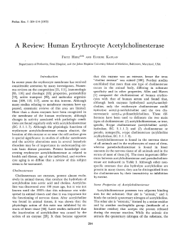 A Review: Human Erythrocyte Acetylcholinesterase