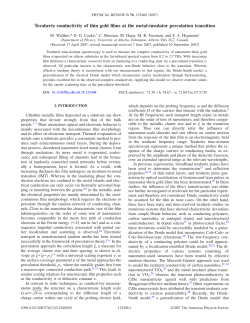 Terahertz conductivity of thin gold films at the metal