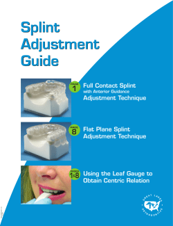 Splint Adjustment Guide - Great Lakes Orthodontics