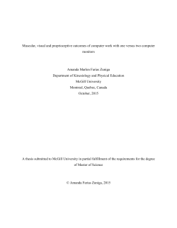 Muscular, visual and proprioceptive outcomes of