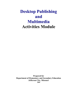 Desktop Publishing and Multimedia Activities Module