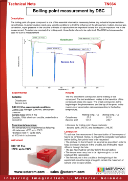 Boiling point measurement by DSC