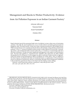 Management and Shocks to Worker Productivity: Evidence from Air