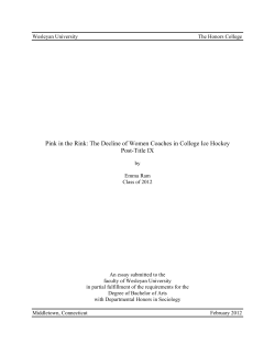 Pink in the Rink: The Decline of Women Head