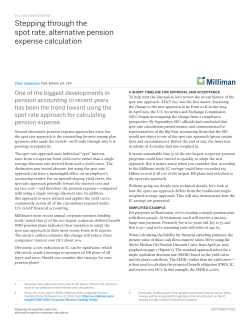 Stepping through the spot rate, alternative pension expense