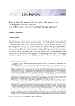 Tracing down the historical development of the legal concept of the