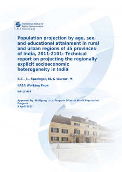 Population projection by age, sex, and educational