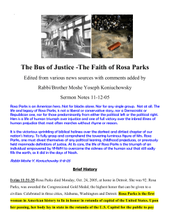 The Bus of Justice -The Faith of Rosa Parks
