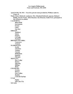 See Past LA Phil Tour Schedules