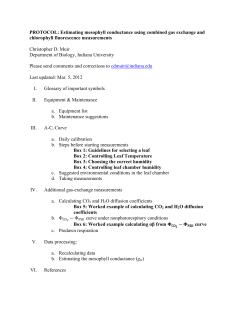 PROTOCOL: Estimating mesophyll conductance using combined