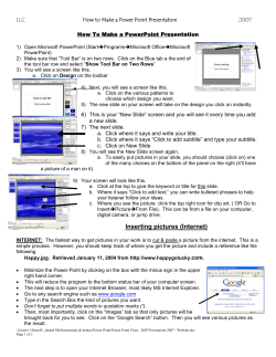 Inserting pictures (Internet)