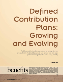 Defined Contribution Plans