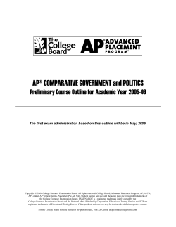 AP Comparative Government and Politics Preliminary