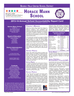 horace mann school - Beverly Hills Unified School District