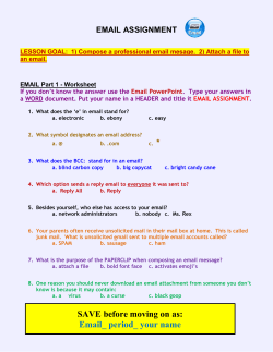 Email Assignment - T-Rex