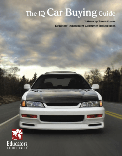 The IQ Car Buying Guide - Educators Credit Union