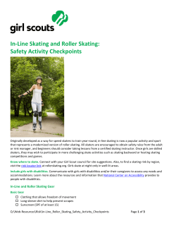 In-Line Skating and Roller Skating: Safety Activity Checkpoints