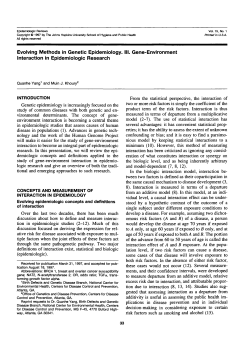 Evolving Methods in Genetic Epidemiology. III. Gene