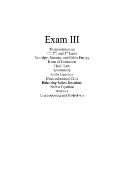 Exam III - Napa Valley College